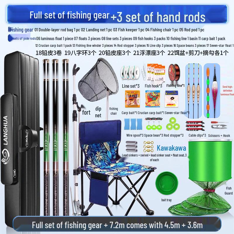 Complete Carbon Fiber Fishing Rod Set for Beginners