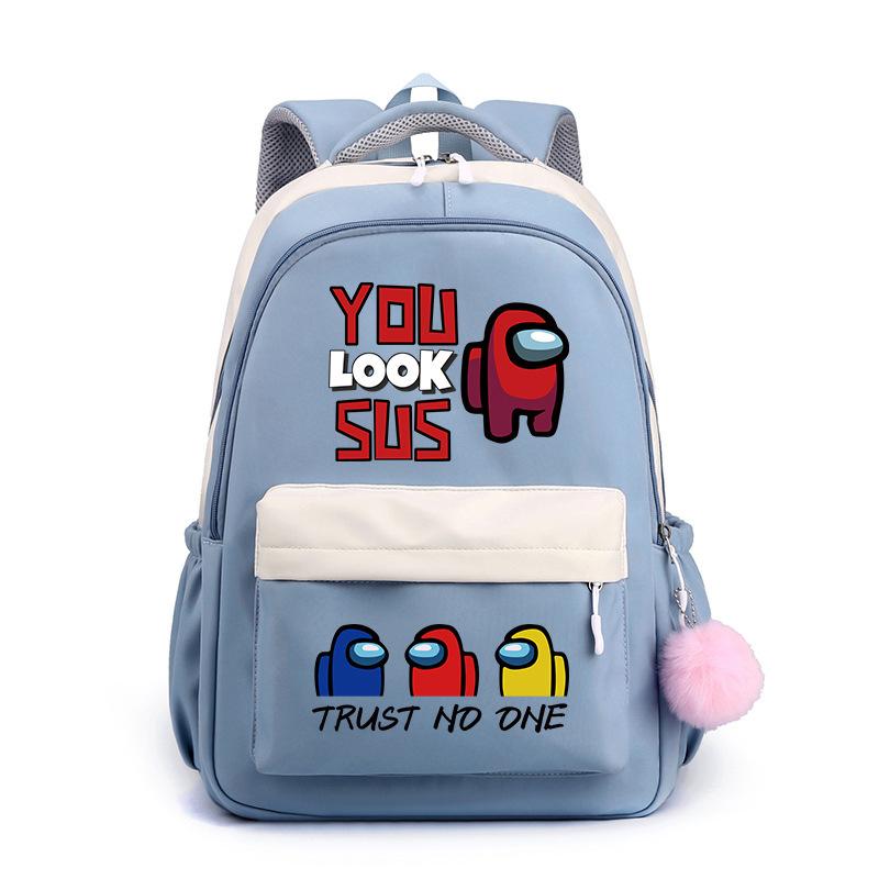 School bag backpack five Wu backpack candy color large capacity student school bag stationery