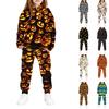 Kids Hoodie and Pants Set Halloween Print Pullover Sweatshirt for Boys Girls