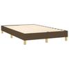 Box Spring Bed with Mattress & LED Dark Brown 120x190 cm Fabric