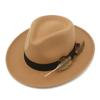 Trendy Fedora Hats Men Women Casual Vintage Caps Bowknot Feather Belt Jazz Cap Britain Derby Luxury Hat Mens Trilby Felt Caps