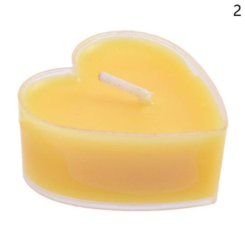 9pcs/set Heart Shaped Candles Scented Candles Wedding Decoration Valentine's Day Gift Romantic Marriage Paraffin Wax Candles