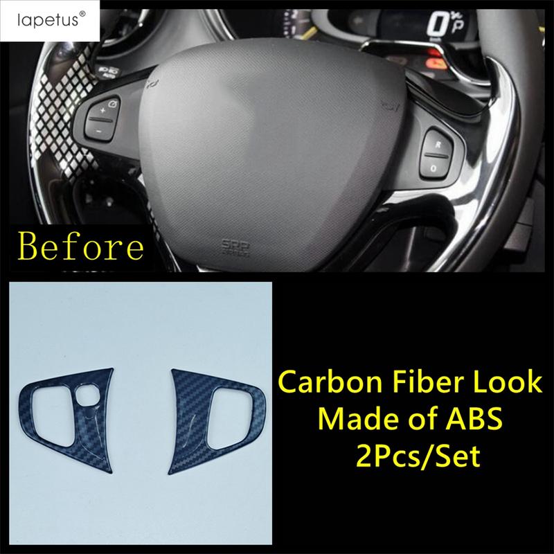 Adesivi Copri Trim Volante Auto Accessori Interni Fibra di Carbonio Per Renault Clio4 Clio 4 2013 2014 2015 2016 2017 2018