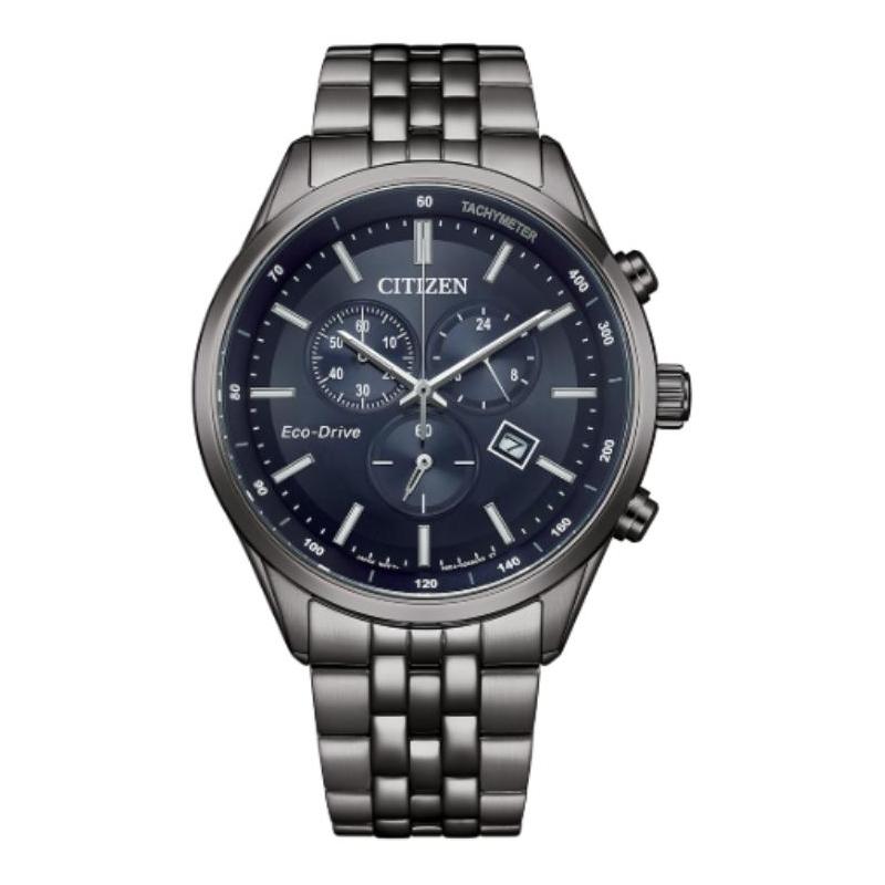 CITIZEN Eco-Drive Series 100M Waterproof Solar Quartz Steel Strap Men s Watch Blue Dial AT2577-57L синий