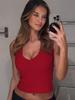 European Spring/Summer 2026 Sexy Slim Fit Sleeveless V-Neck Tank Top for Women