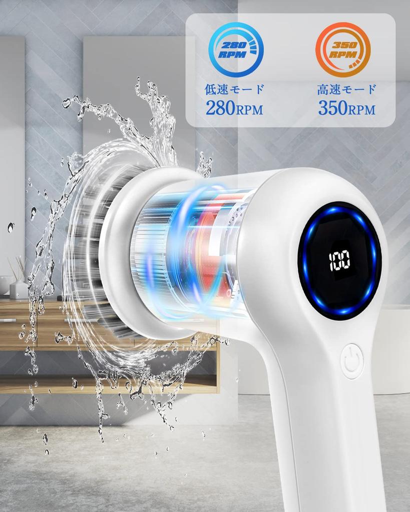 Elektryczne czyszczenie wanny czyszczenie wanny dwa turbo pokład LED moc USB C odpowiednie do okna niski IPX7 minuty ciągłego Szacunek dla Seniorów gwarancja 1