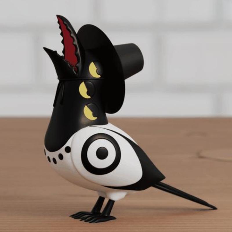 Статуэтка трехглазой птицы, напечатанная на 3D-принтере, аниме, игровая кукла, украшение, коллекционная игрушка с демоническими существами