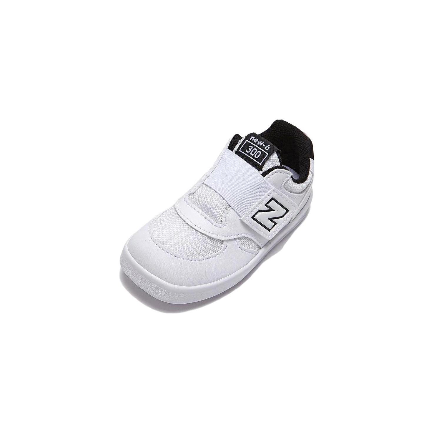 Baby New Balance NB 300 Cushioning Abrasion Resistant Cushioning, Wear Resistant Low top Toddler Shoes White Black NW300IB Standard (M) 160
