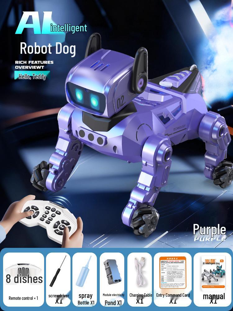 AI Teddy Robot Dog: Interactive Desktop Companion with Three Modes