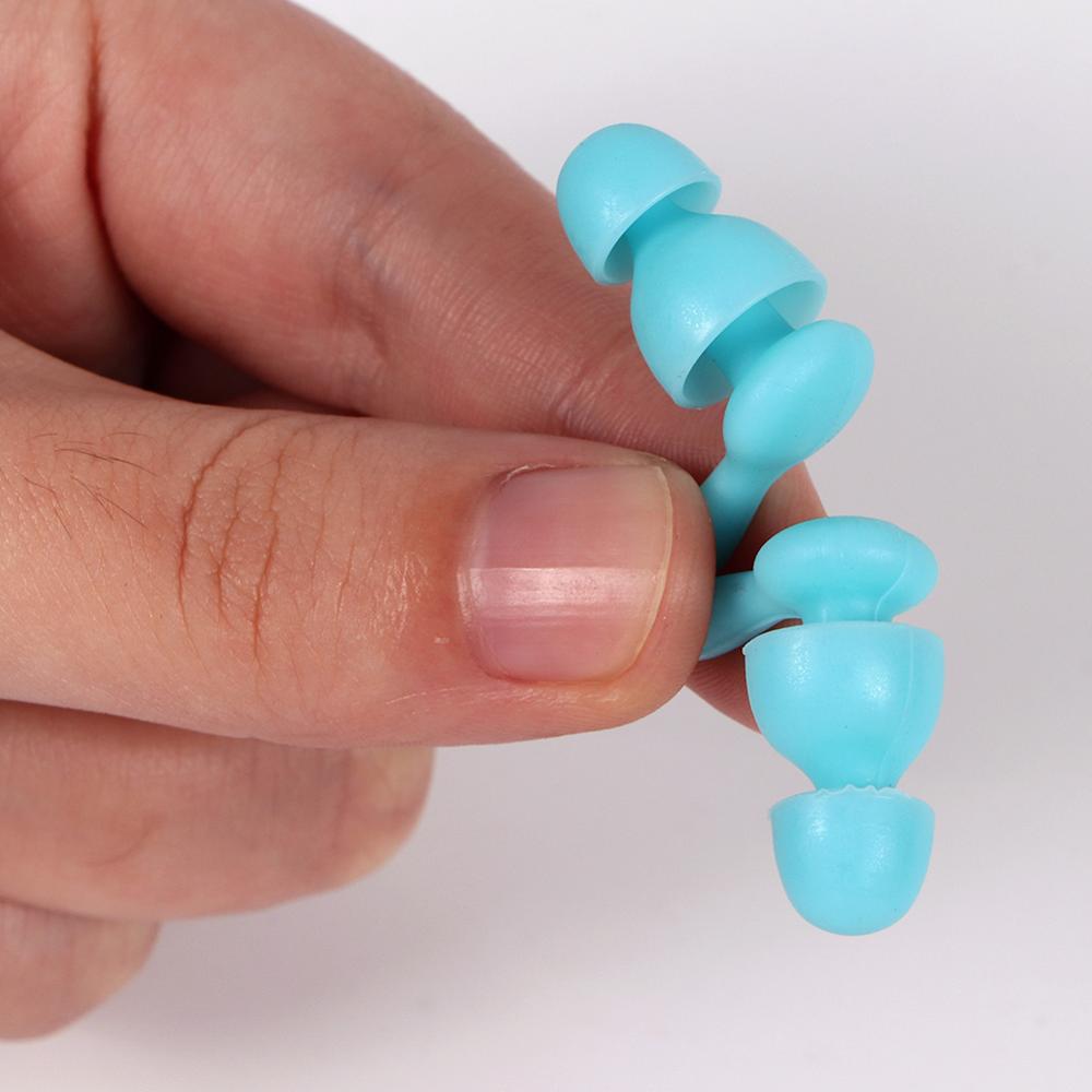 2 Pairs Sleeping Ear Plug Anti Noise Sound Insulation Ear Protection Travel Earplugs Waterproof Soft Silicone Swiming Earplugs