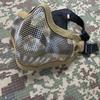 Masque Facial Demi-Visage en Fil d'Acier Tactique Airsoft Respirant Chasse Wargame CS Masque en Maille Protectrice