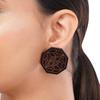 Sheesham Wood Hexagon Earrings