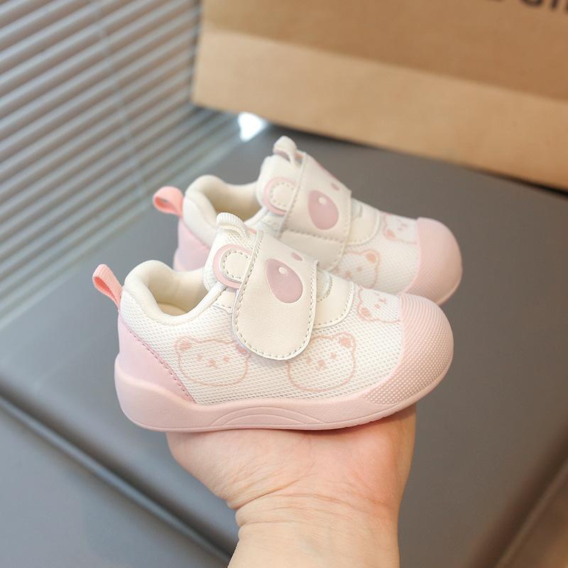 Girl Shoes 2025autumn New Fashion Versatile Child Shoe Simple Casual Breathable Girls Mesh Shoes Soft Sole Baby Walking Shoes
