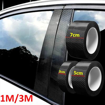 Tape Car Door Sill Protector Matte Black Body Nanoscale Sticker Slip-resistant Anti-scratch 3D Carbon Fiber Sticker Waterproof
