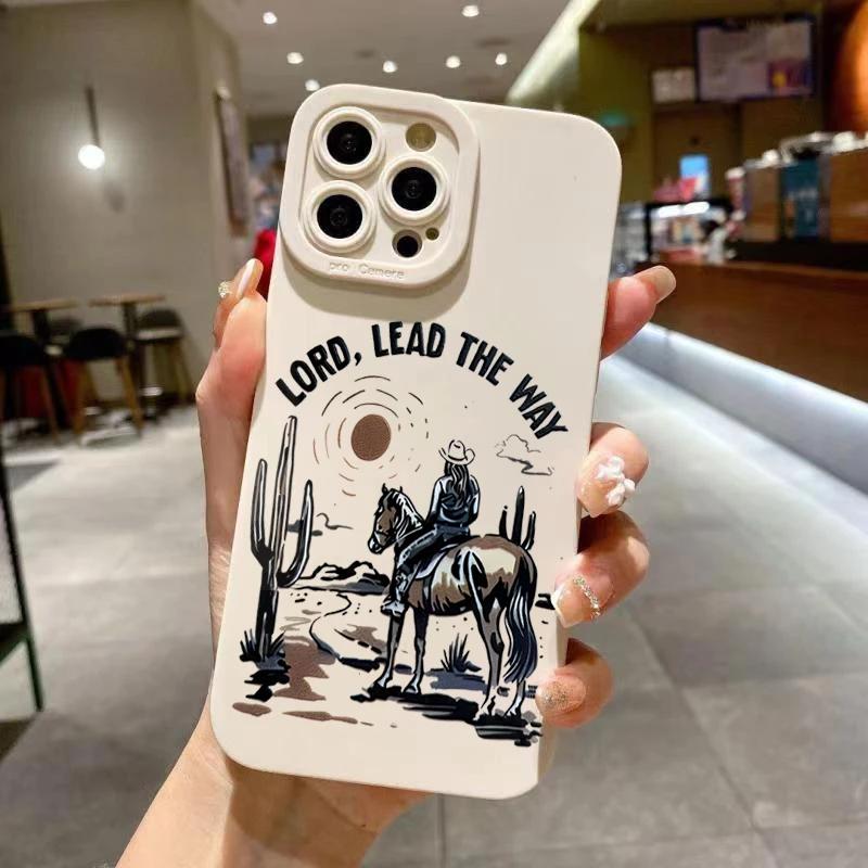 

Для iPhone 16 15 14 13 12 11 Pro Max XS X XR 7 8 Plus SE 2022 силиконовый чехол противоударный «американский вестерн ковбойский принт мягкий чехол For iPhone 16 Plus