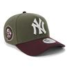 Boné New Era 9FORTY A-Frame/Tira de Tecido 14711681 NER36C2299 MLB New York Yankees NY Verde Oliva/Marrom VERDE GRÁTIS PATCH LATERAL 2 Tons