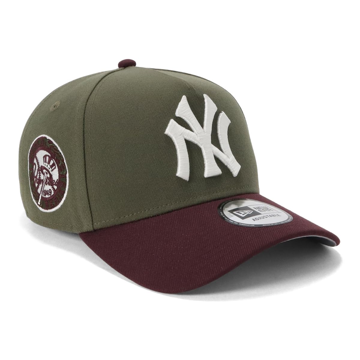 

New Era newera Cap 9FORTY A-FrameCloth Strap 14711681 NER36C2299 MLB New York Yankees NY OliveMaroon Green FREE SIDE PATCH 2-Tone UNDER VISOR ONSPOTZ