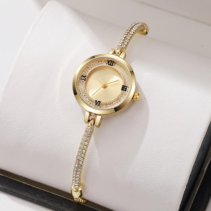 Classic Girls Watch With Small Diamonds And Quartz Movement For Casual Wear