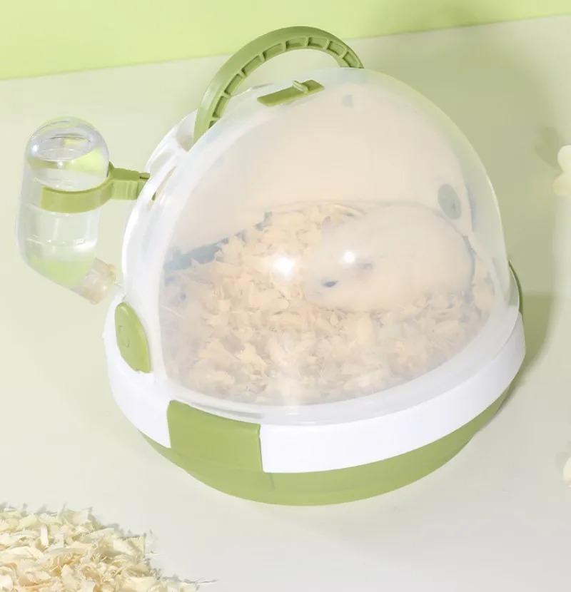 Küçük Hayvan Taşıyıcı Kemirgen Hamster Kafesi Taşınabilir Sıcak Tutucu Kış Mini Evcil Hayvan Kafesi Gine Domuzu Evi Seyahat Sıçan Kafesi Açık Hava için