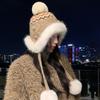Warm Fair Isle Style Beanies Printed Ear Protection Hat Cute Lei Feng Hat  Girls