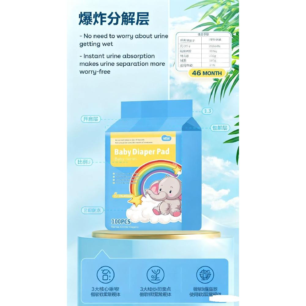 Disposable Baby Underpads Leak‑Proof Breathable Infant Care Pads Disposable Maternity Pads Baby Diaper Changing Postpartum Use