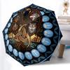 Symbols Glass Pattern Umbrella, Portable and Foldable Design, 8 Ribs, a Casual Accessory for Halloween, Christmas, and Birthday Gifts.