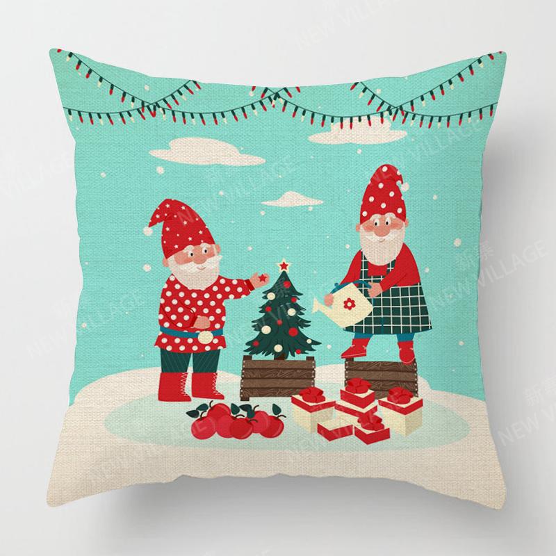 Decorative Cushion Home Living Room Decor Throw Pillow Cover xcm xcm xcm xcm plant winter Merry Christmas
