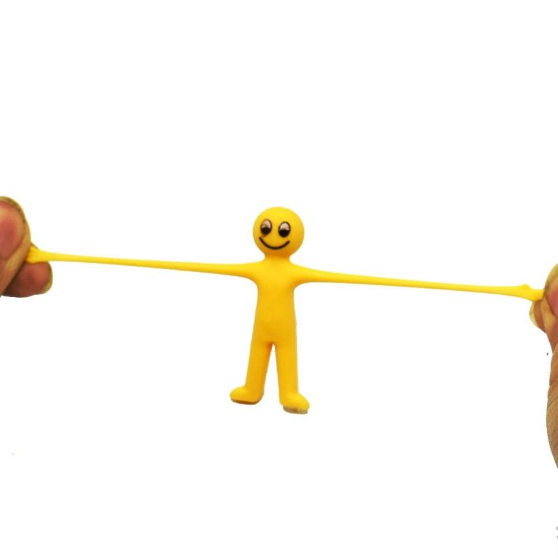 12Pcs Smile Expression Tpr Soft Rubber Villain Anti-Stress Toys Foldable And Stretchable Decompression Squishy Antistress Figets