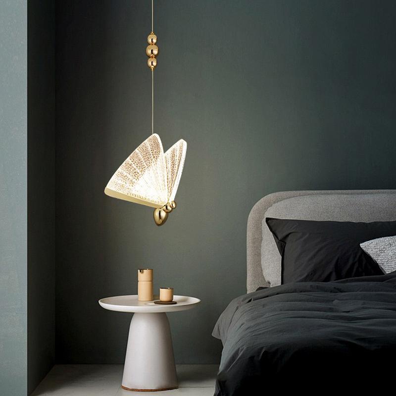 Butterfly Indoor LED Pendant Lights Chandelier Lamps for Kitchen Bedroom Living Room Hanging Lighting Fixtures for Corridor