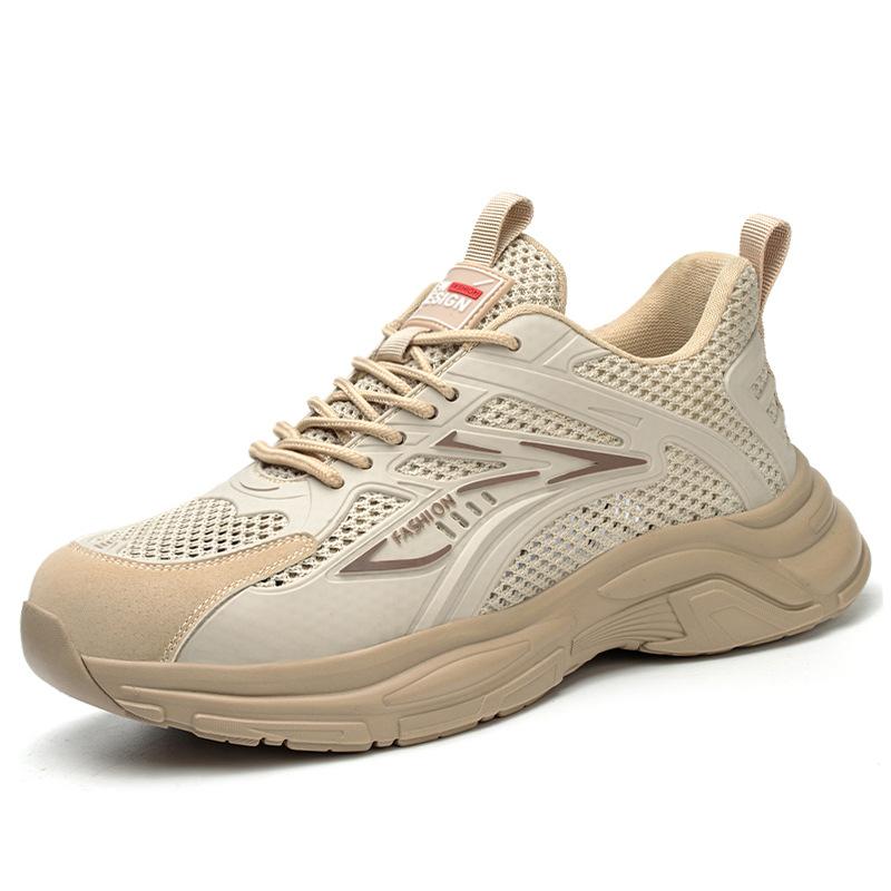 Men Fashion Breathable Plastic Toe Cap Working Safety Shoes Worker Security Boots Summer Safe Sneakers Protective Footwear Mans
