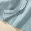 Camicia da donna estiva taglie forti Top a maniche corte in jacquard di cotone tinta unita letterario