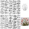 Floral Adhesive Water-Soluble Embroidery Stabilizer for DIY Projects
