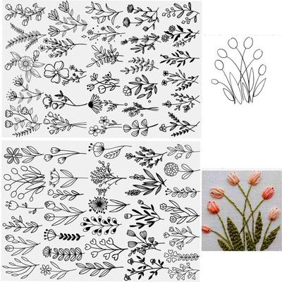 Floral Adhesive Water-Soluble Embroidery Stabilizer for DIY Projects
