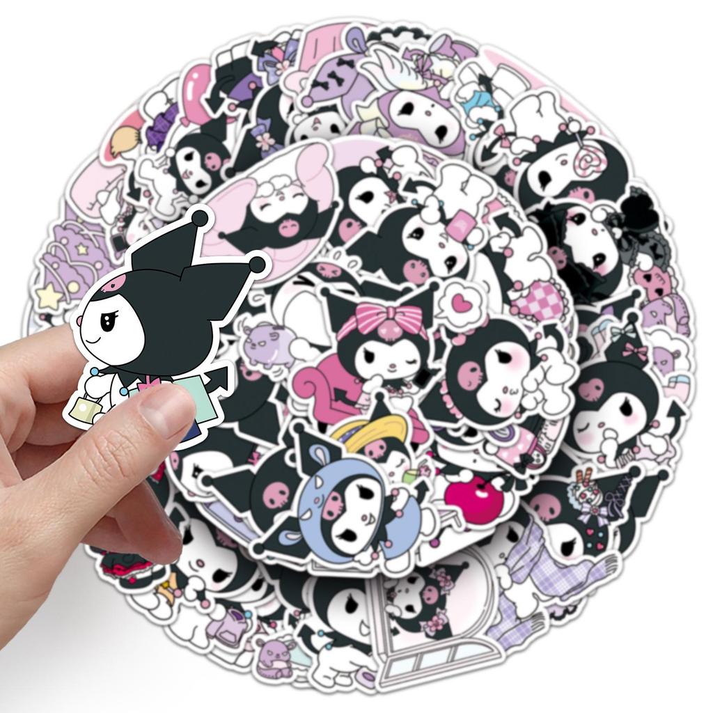 50 Kuromi Graffiti Stickers - Cute Cartoon Decor for Phone, Computer & Water Bottle