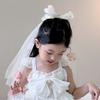 Children Bow Garland Veils Flower Girls Princess Headwear New Tulle Wreath  Hair Accessories