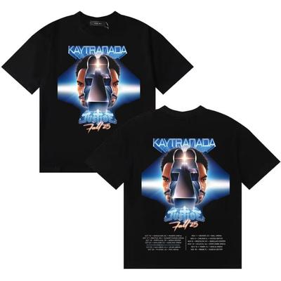 Zomer Nieuw Album T-shirt Kaytranada Justice Tour 2025 Unisex Dames Y2K Korte Mouw T-shirt Hoge Kwaliteit Katoen Kleding Tieners