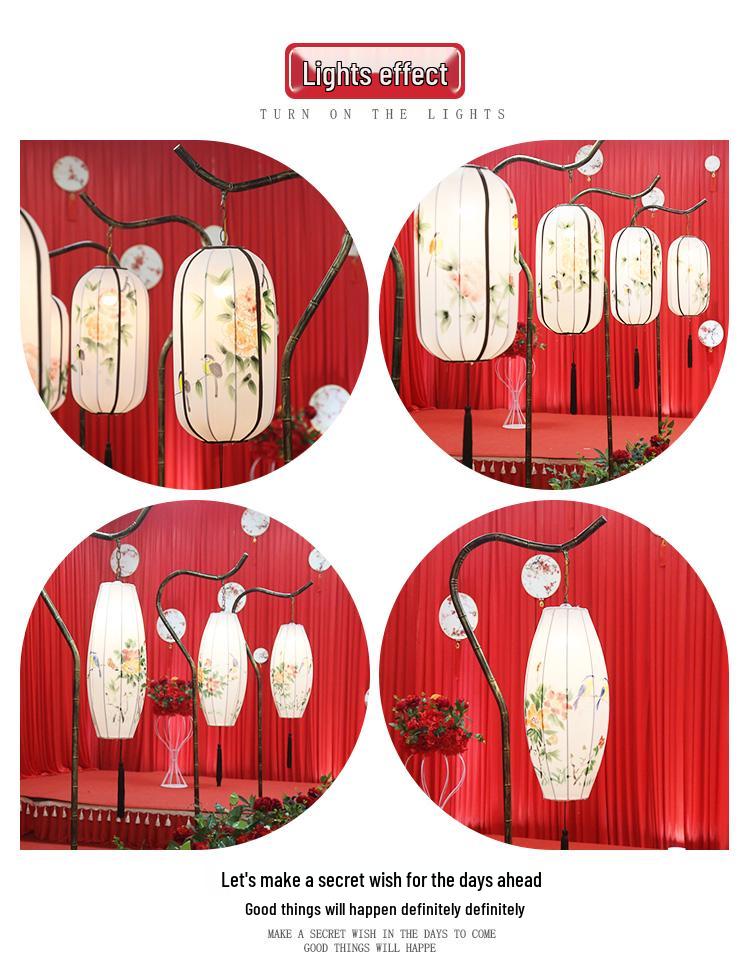 Antique Iron Art Bamboo Lanterns: Han Tang Wedding & Event Decor