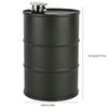 700ml Portable Stainless Steel Beer Barrel Wine Liquor Hip Flask with Sealing Lid(Black)