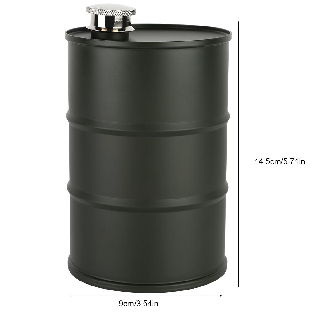 700ml Portable Stainless Steel Beer Barrel Wine Liquor Hip Flask with Sealing Lid(Black)