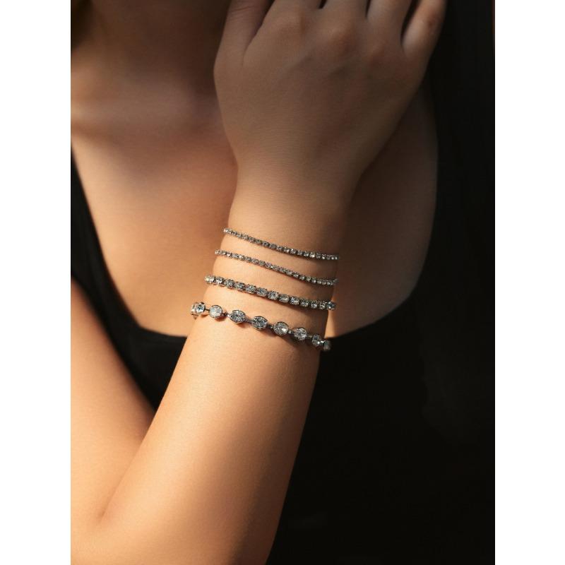 E Hot Sale, Bohemian Minimalist Bracelet, Metal Figaro Chain Twist Chain, Multi-piece Set