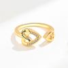 Romantic New Simple Love Gold Color Ring Girls Fashion Adjustable Gift
