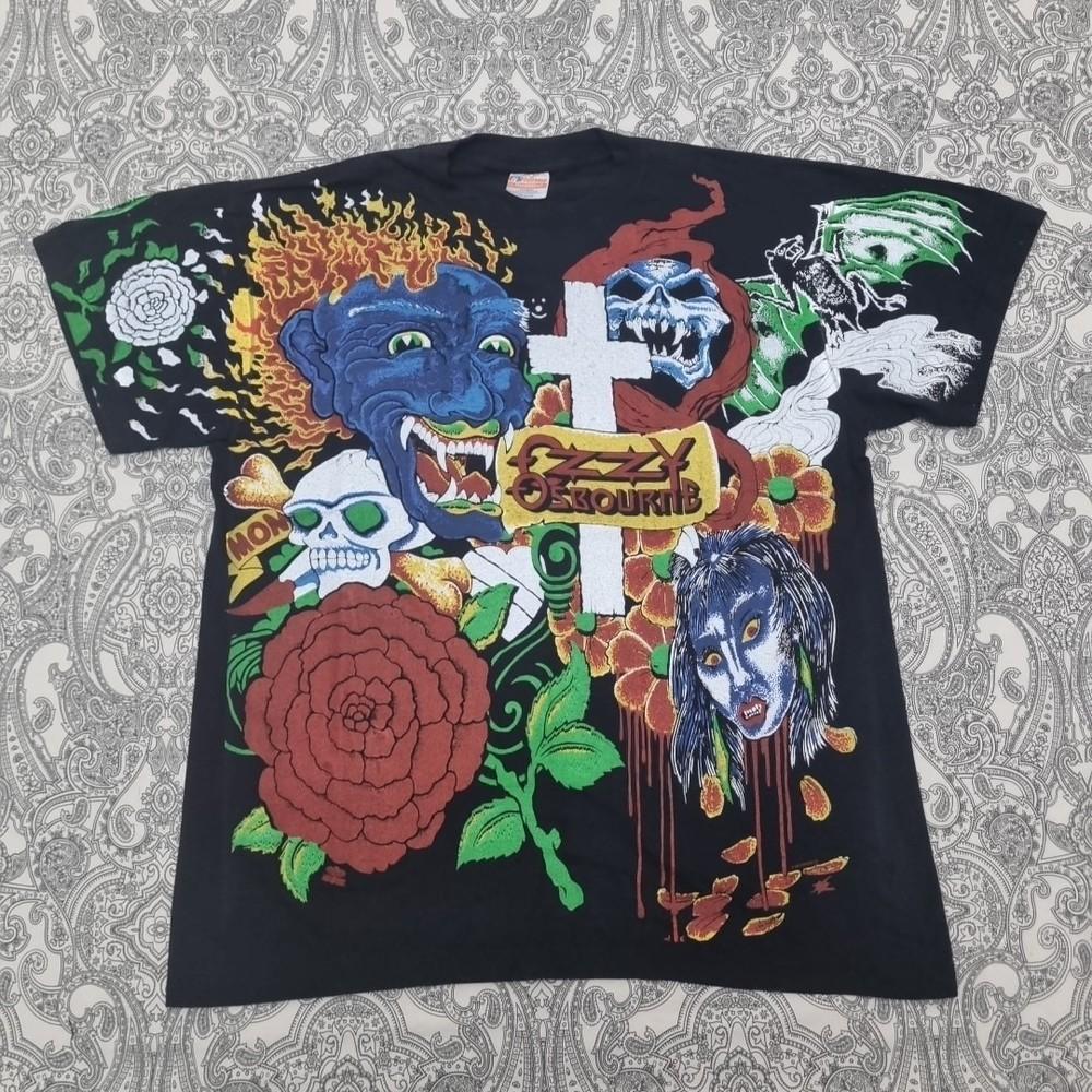 Vintage Ozzy Osbourne T-shirt Metal Band Tee Ovp Graphic Black Sabbath