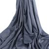 Women Scarf Solid Color Matte Autumn Winter Smooth Long Turban Shawl for Daily Wear
