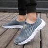 Summer hollow breathable mesh shoes round head cover feet one pedal sports and leisure shoes men mesh lazy shoes men