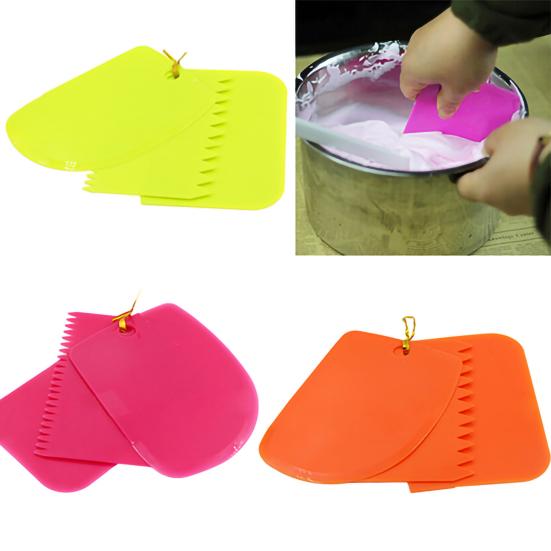 3Pcs Cake Smoother Portable Odorless Reusable Convenient Cake Spatulas for Cake Decoration