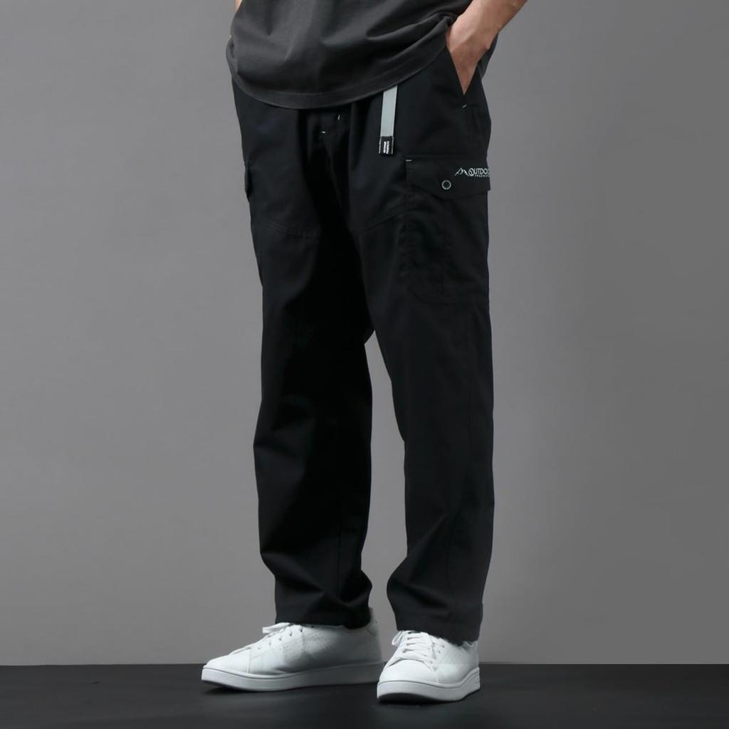 Outdoor Products Men's Cargo Pants, Mesh Lining, UV Protection, Quick-Drying, Easy-Drying, Loungewear, Black, Size M