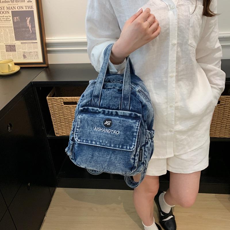 Zaino in Denim Multifunzionale da Donna