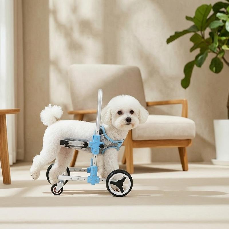 Front Leg Dog Wheelchair Padded Pet Front Leg Wheelchair Mobility Cart Comfortable Long-Lasting for Disabled Dogs