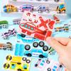 50pcs 3D Cartoon Car Paper Jigsaw Puzzle Construction Truck Toys Kids Birthday Party Favors Gift for Children Early Education