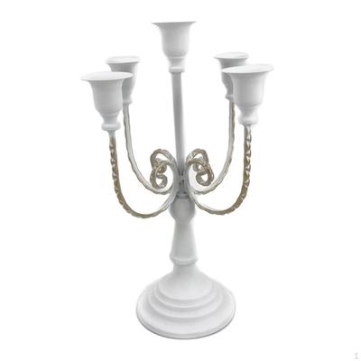 5 Arm Metal Candle Holder, Candelabra Ornament Centerpiece for Wedding Dinner Banquet